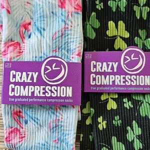 Crazy Compression socks, small/medium. $2 pairs for 22
